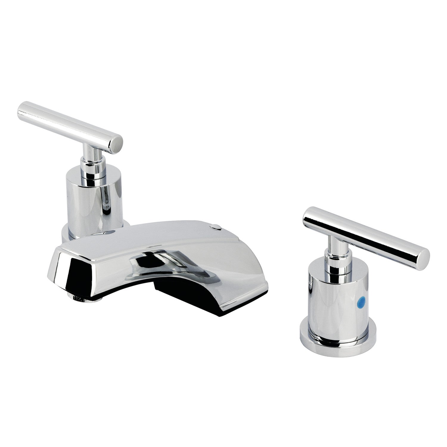 Kingston Tulare KB8921CML - Manhattan Two-Handle 3-Hole Deck Mount Widespread Bathroom Faucet with Pop-Up Drain, Polished Chrome — image 1